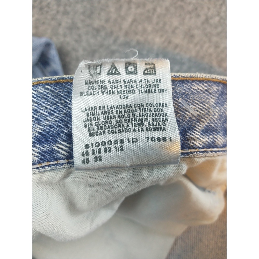 Wrangler Denim Blue Jeans Men's Size 42x31 Straight Leg Light Wash 96501DS Chore - Picture 16 of 16